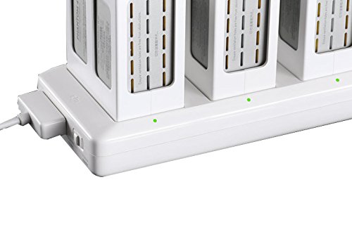 DJI Phantom Part 8 - Multiple Battery Charger Compatible with DJI Phantom 4 Smart Drone Batteries, Charging Hub, Charges Up to 3 Batteries Simultaneously, Power Supply Not Included