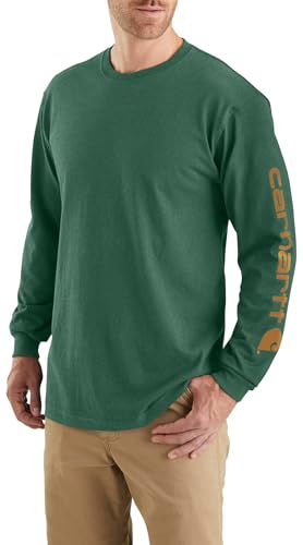 Image of Carhartt Men's Dearborn Loose Long-Sleeve Logo T-Shirt Closeout