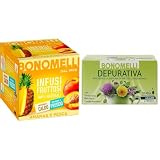 Bonomelli - Kit Gusto & Detox: Infuso Fruttoso Ananas &Pesca (100% Naturale) + Tisana Depurativa