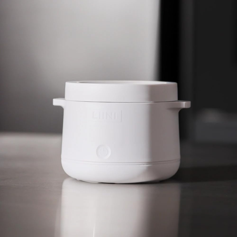 LIINI® 2.0 PRO Breiwärmer weiß – Akku Babybreiwärmer, 50W, 10'000 mAh, Erwärmen per Knopfdruck, IP66, auslaufsicher, Edelstahlplatte, BPA-frei, USB-C Aluminiumkabel