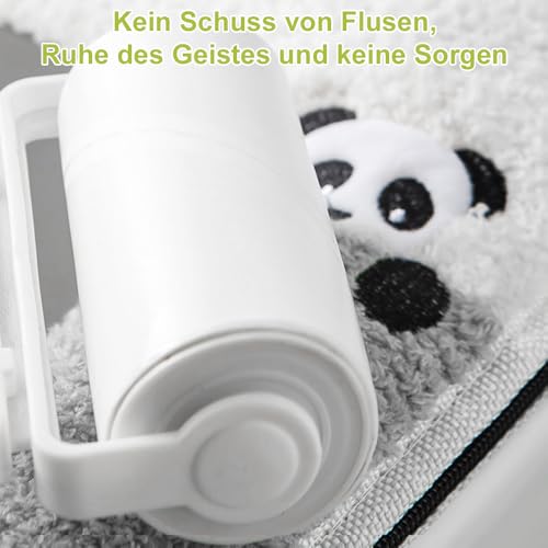 Fyfjur Reißverschluss Toilettensitzbezug, 2 Stück Plüsch Toilet Seat Cover mit Griff, Waschbare Toilettensitzmatte, Winter WC Sitzkissen Warm Halten, Klobrillen Auflage für Ovalen WC-Sitze, 38x43cm