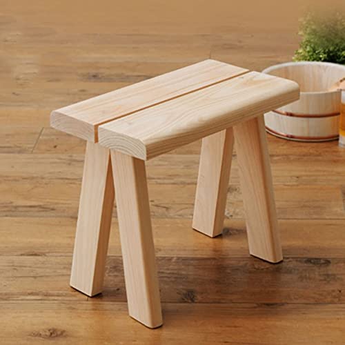 Tabouret de bain extérieur étanche en bois noble durable