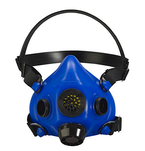 Honeywell RU85001M Half Mask Respirator, Medium, Black/Blue (Pack of 12)