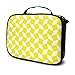 Produktbild Kosmetiktasche, gelb/weiß, quadratisch, Gittermuster, Aufbewahrungstasche, tragbar, multifunktional, geeignet für Sport, Fitnessstudio, Yoga, Strand, Baden