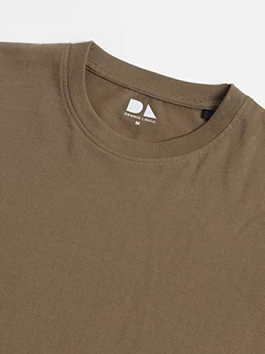 Image of Dennis Lingo Men's Cotton Slim Fit Solid Round Neck T-Shirt
