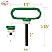 Towing Hitch Set -Universal Heavy Duty Zero Turn Mower Trailer Hitch and Neodymium Magnetic Hitch Pin for Lawn Mower Trailer (Green)