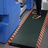 FEATOL Anti Fatigue Mat Industrial, Ergonomic Standing Floor Mat for Work for Stand -Safety Support for Leg & Back Pain(Orange Border, 20
