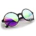zeroUV Emerald Light Effects Geometric Prism Kaleidescope Glasses (Black Kaleidoscope)