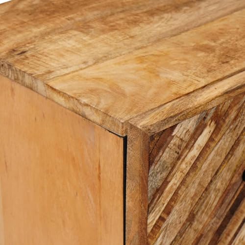 Aparador marrón de madera de mango 60x33.5x75 cm para salón 8