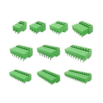 sourcing map Lot de 5 borniers à vis 4 broches 5,08 mm mâle et femelle PCB sourcing map Lot de 5 borniers à vis 4 broches 5,08 mm mâle et femelle PCB