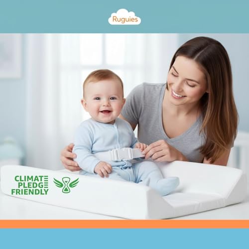 Miniatura 2 de Ruguies - Cambiador Bebé Acolchado Suave E Impermeable Para Cómoda Y Mueble - Con Arnés De Seguridad Y Base Antideslizante - Diseño Ergonómico - 80x42 Cm - Incluye 3 Protectores Adicionales Oeko-Tex.
