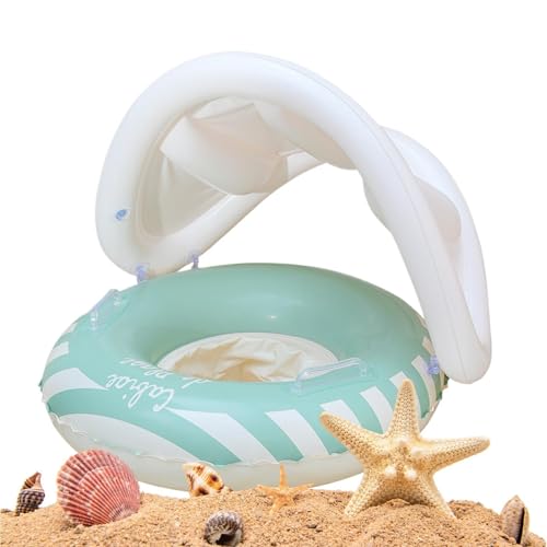 Asiento flotador anillo inflable con parasol para evitar quemaduras en el agua