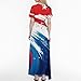 USA Dress Stars Stripe Short Sleeve Maternity O Neck Graphic Lounge Festival Fashion Fourth of July Outfits Vestidos De Verano para Mujer 2025