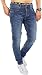 Produktbild JACK & JONES Herren Slim Fit Jeans Denim Used Look (33W / 36L, Blau (Dark Blue Denim))