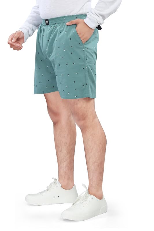 Image of Shorts for Boys - 100% Cotton Printed with Side Pockets - Pack of 2 - Available from Size 7 Years to XL