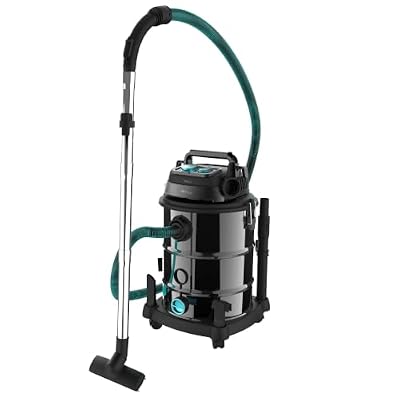 Cecotec Aspirador de Sólidos y Líquidos de Metal con Cable de 30L Conga Rockstar Wet & Dry Steel Pro Tool. 1600W, Mayor Durabilidad y Resistencia, Incluye Enchufe para Herramientas, Kit de Accesorios