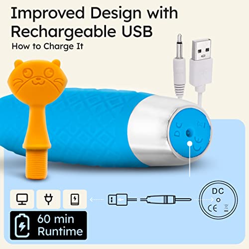 GAFLY Therapen: Rechargeable Oral Massager for Speech Therapy, Sensory Brush, Speech Therapy Toys, Adjustable Speed Setting, USB Charging, Mouth Stimulator, Kids Chew Toys Sensory with Storage Pouch - Image 3