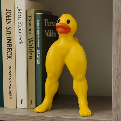 Estatua decorativa pato muscular de resina 3D miniatura 5