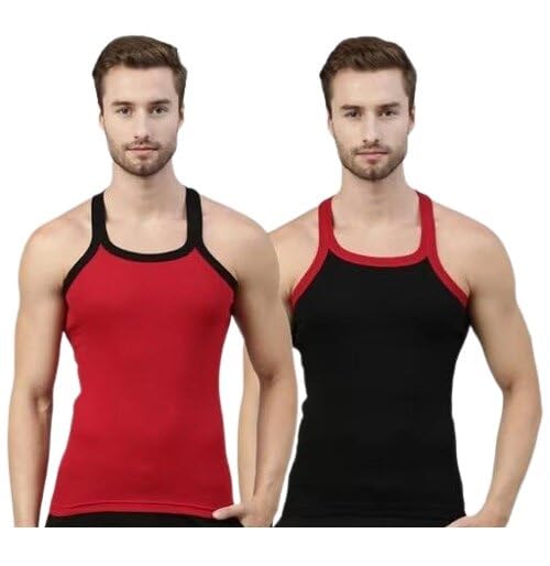 Cotton Vest for Men Pack of 2 | Multicolor Sleeveless Sando Soft confertable| Gym Workout & Everyday Comfort-image-39