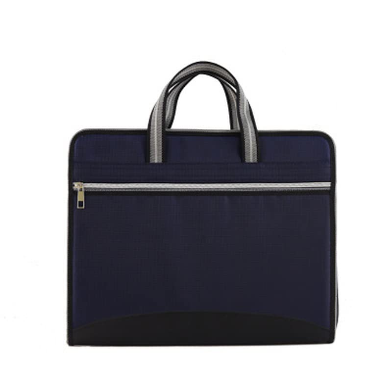 Cartella espandibile Cartella for ufficio in tela e pelle 12 strati Portafoglio espandibile Document Organizer File Folde A4 36x28cm Borsa di grande capacità