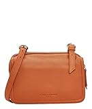 100% cow leather Liebeskind Berlin Mareike Crossbody Umhängetasche, Small (17 cm x 24.5 cm x 6cm), golden amber