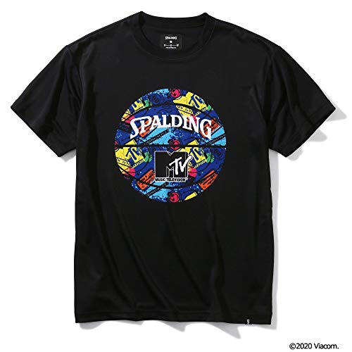SPALDING バスケットボール Tシャツ MTV ギター SMT200080 ブラック Mサイズ バスケ バスケット