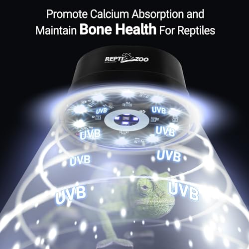 Repti Zoo ‎UVB LIGHT Uvb Reptile Light With Dimming, Led Uvb Light Bulb Fixture For Bearded Dragon Gecko Lizard Turtle Snake, Adjustable Brightness Uva Uvb Lamp thumb #3