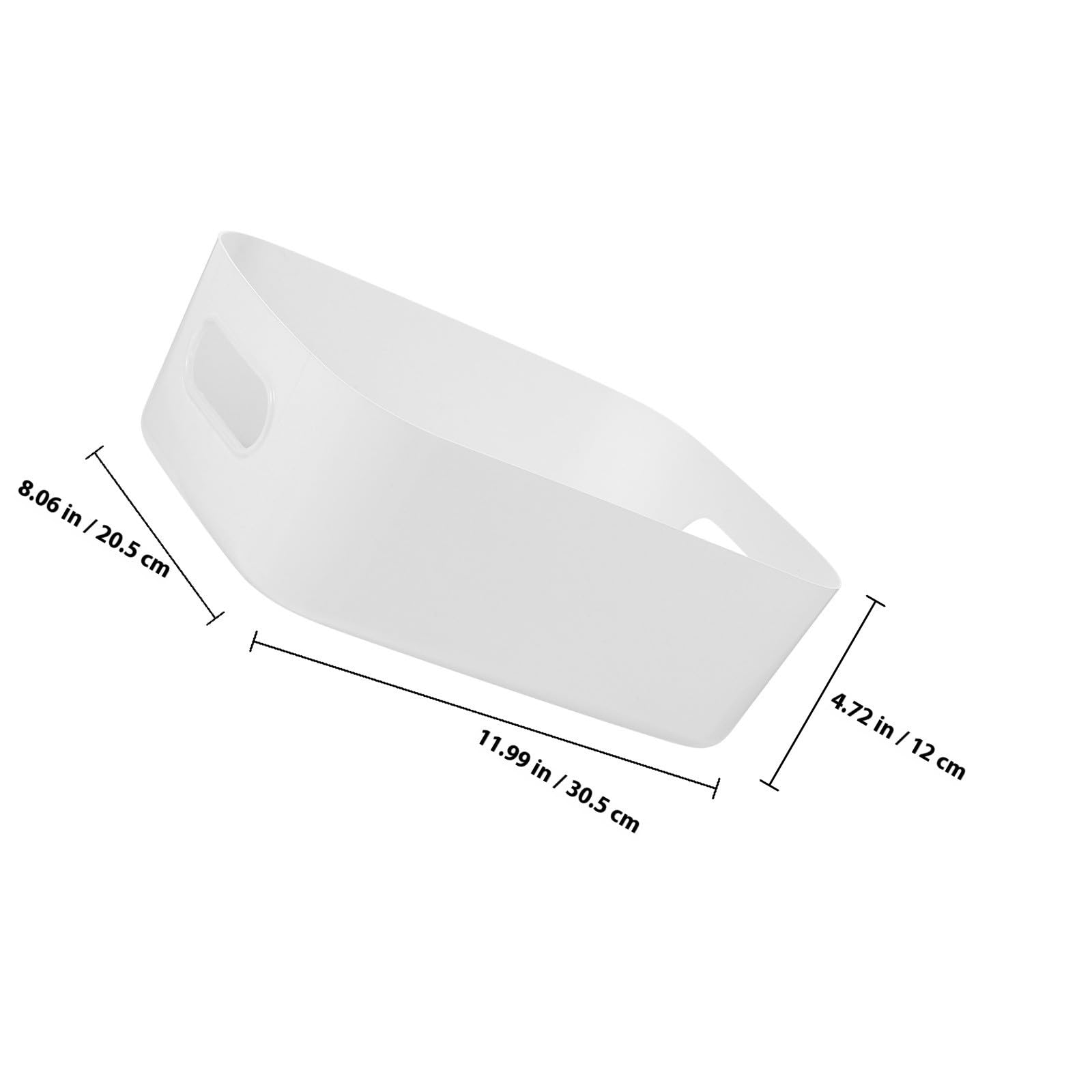 Hemobllo Cestas de Almacenamiento Multiusos de Plástico Blanco para Baño y Armario, 6 Unidades Portátiles de Material Abs Asas Recortadas