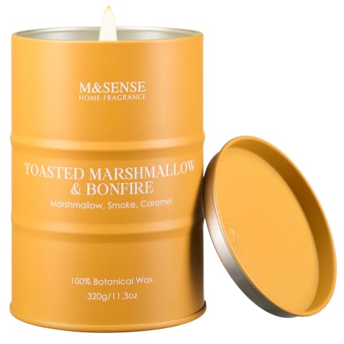 Image of M&SENSE Toasted Marshmallow Scented Soy Fall Candles, 11.3 oz