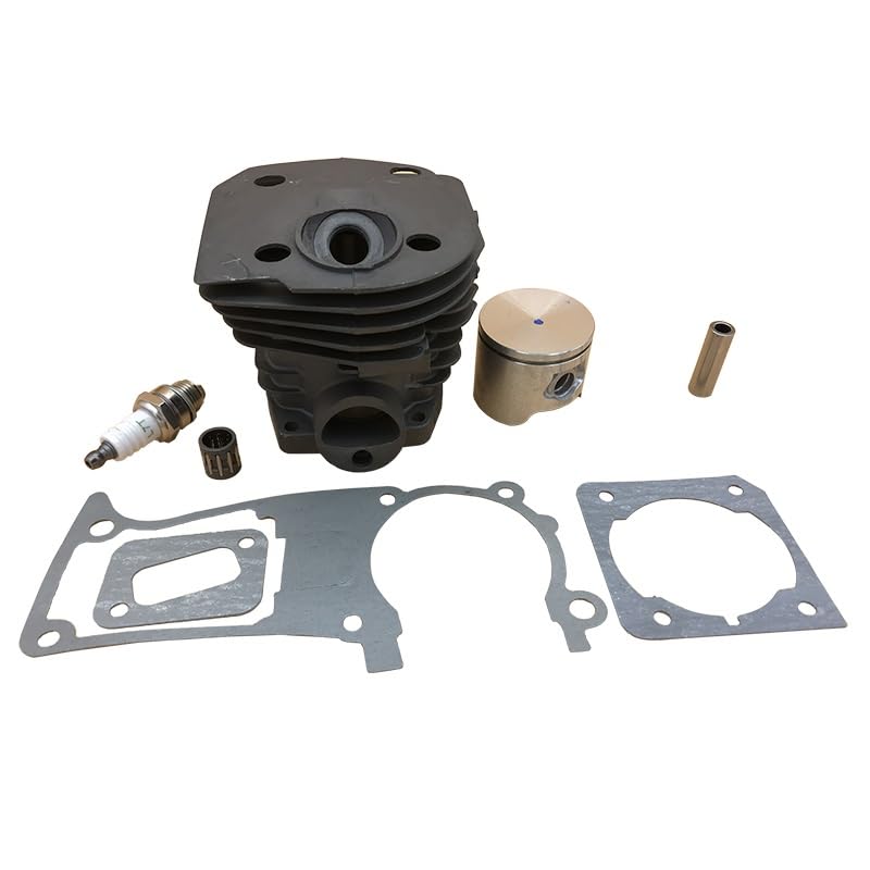 Piezas de jardín Kit de Junta de bujía de Motor de pistón de Cilindro de 44MM Apto for Husqvarna 350 353 351 346 XP 346XP repuestos de Motosierra de Gasolina Piezas de jardín