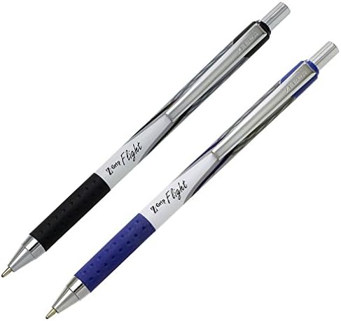Zebra Z-Grip Flight Retractable Ballpoint Pens - Blue/Black