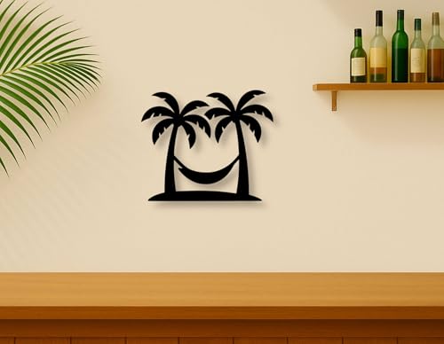 Palmier et Hamac Aluminium Décoration Extérieure