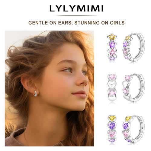Hypoallergenic Earrings for Girls Surgical Stainless Steel Hoop Earrings Screw Back for Women 6