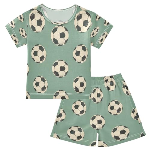 senya Short Sleeve Pajamas Sets Summer Cotton Sleepwear Mint Vintage Soccer