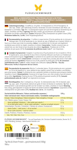1kg Reis & Erbsen Protein 7:3, 83,8% Protein, ohne Zusätze, 70% Reisprotein & 30% Erbsenprotein, von Natur aus vegan, ohne Soja, geschmacksneutral (1000g)