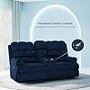 Premium suede fabric texture on Sleep Company 2-seater recliner sofa