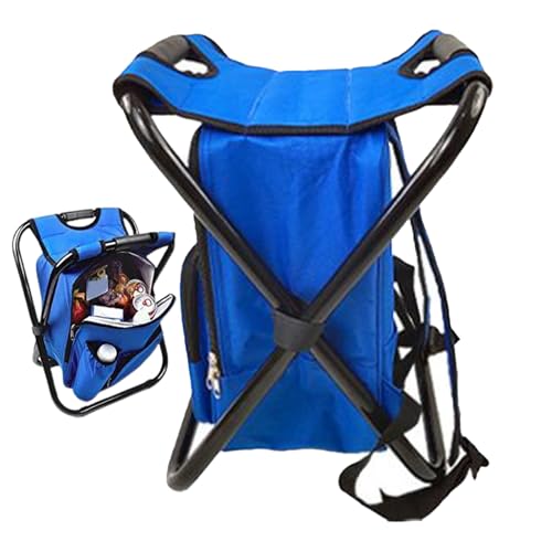 Silla Plegable para Camping, Impermeable, enfriadora, Mochila reclinable, para Senderismo, Viajes, Playa, Parque, Festival, césped, Picnic, Patio, Porche, balcón, jardín, Piscina, Patio