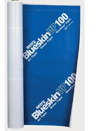 Henry Blueskin VP100 SelfAdhered Air & Water Barrier Membrane Residential & Commercial Grade VaporPermeable WRB for Wall Assemblies 48" x 100 400 Square Foot roll