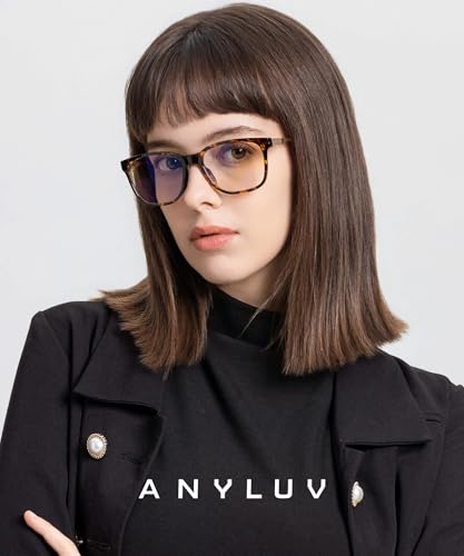 Image of ANYLUV Blue Light Glasses for Men, Lightweight Computer Gaming Glasses, Stylish Anti Eyestrain Blue Light Blocking Men
