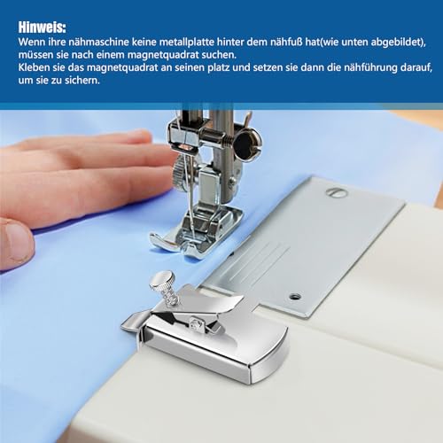 OuMaiFeng Magnetische Nahtführung Magnetischer Nahtführer, Magnet Nahtführung, Nähmaschinen-Beratungstools, Nähzubehör Für Nähmaschine, Nähmaschinen-Multifunktions-Befestigungslehren-Werkzeug