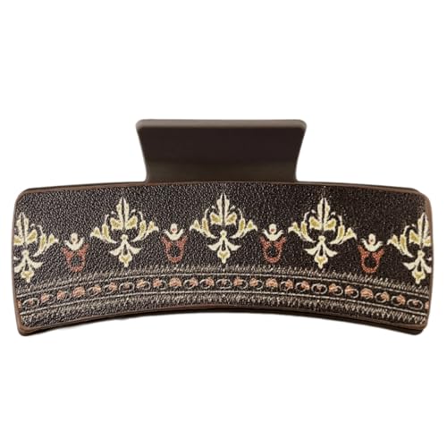 Elegante pinza cuadrada de piel sintética para el pelo, ligera, portátil, con dibujos animados, para mujeres de diferentes edades