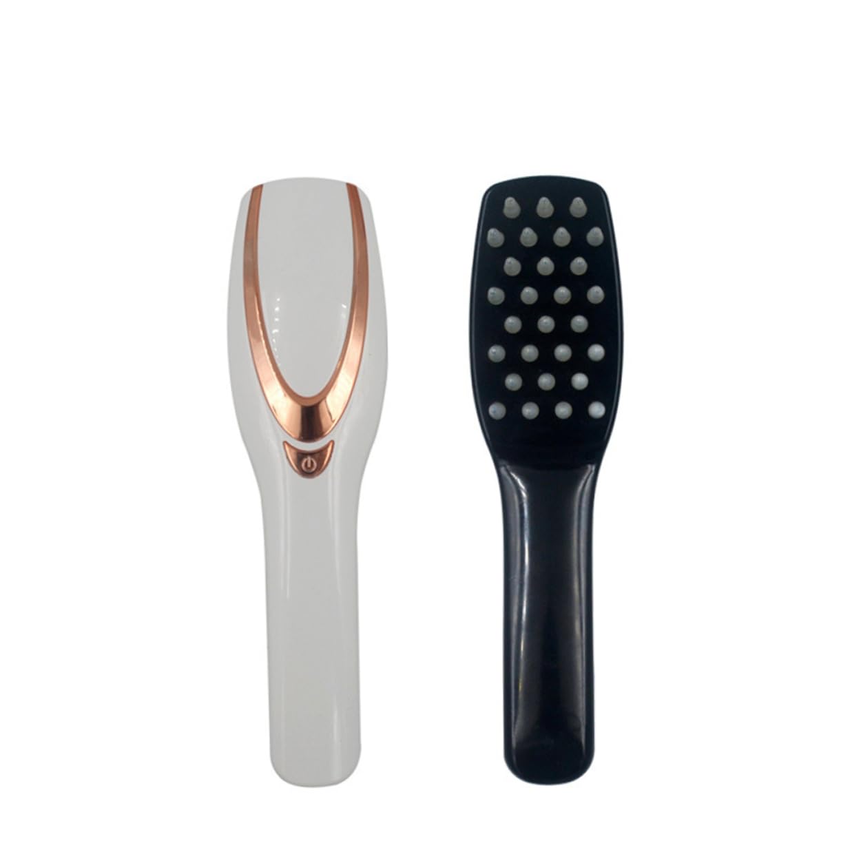 PACKOVE Kopfhautmassagekamm mit Vibrationsfunktion für Haarreinigung Haarmassagebürste aus Gummimaterial für Badewanne mit Internem Akku und Ladesation für Kopfhaut Kopf Rücken Schultern A