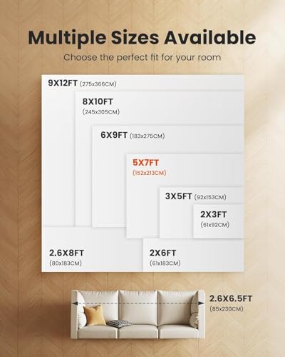 Tapete lavable a máquina 5x7 bajo pelo para interiores miniatura 6