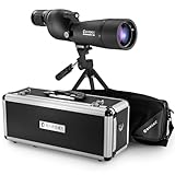 Barska Blackhawk ED 20-60x60mm Straight Spotting Scope – Extra-Low Dispersion Glass, Waterproof, Fully Multi-Coated Optics, Hard & Soft Carrying Case, Black