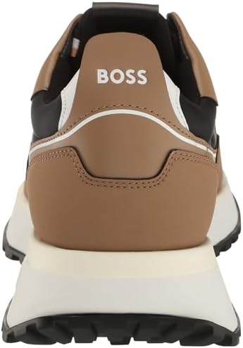 BOSS Men's Jonah Retro Inspired Running Sneaker, Medium Carmel/Deep Black, 13 | Image 2