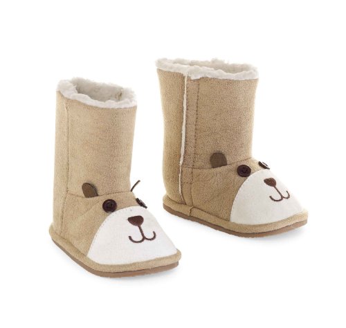 Mud Pie Unisex-Baby Newborn Faux Suede Bear Boot, Multi Colored, 9-12 Months