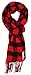 Ted and Jack - Jack's Classic Cashmere Feel Buffalo Check Scarf in Black and Red