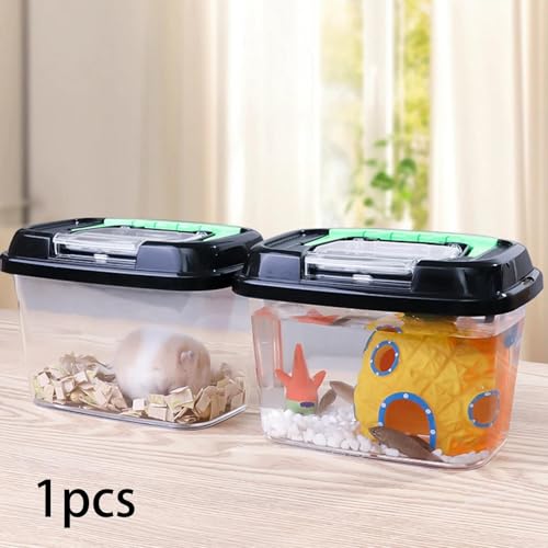 JWQFBC Futterbox für Reptilien, Tragbares Rechteckiges Terrarium mit Griff für Geckos, Echsen Und Schlangen-5