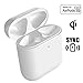 Produktbild Verbesserter Qi Ladegerät Kabelloses Ladecase Kompatibel mit AirPods 1 2, mit Bluetooth Synchronisierungstaste, AirPod-Ladegerät Abdeckung Air Pods Ladestation Protective AirPods Charger Cover (White)