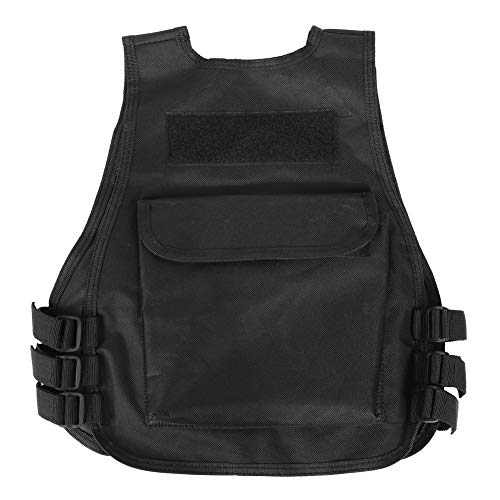 VBESTLIFE Taktische Airsoft Paintball-Weste für Kinder und Erwachsene Im Freien (Schwarz L 3x4in)